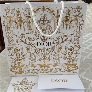 Dior Luxurious Gold and White Bag